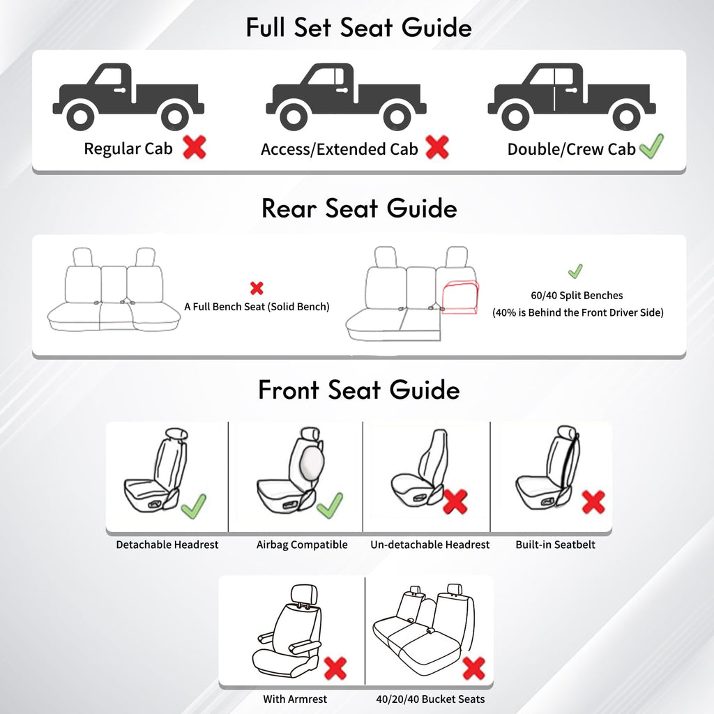 Leather Full Set Pickup Truck Seat Covers Z562483