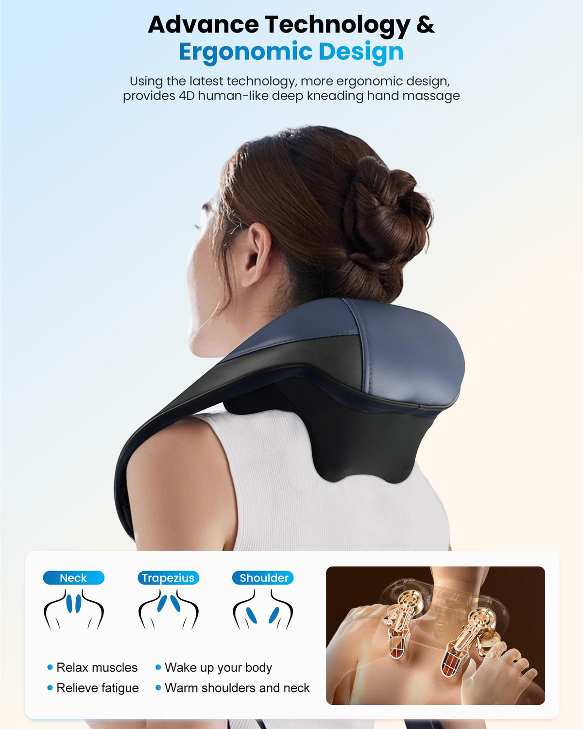 Full Body Massage Mat with Heat & Shiatsu Neck Massager A430