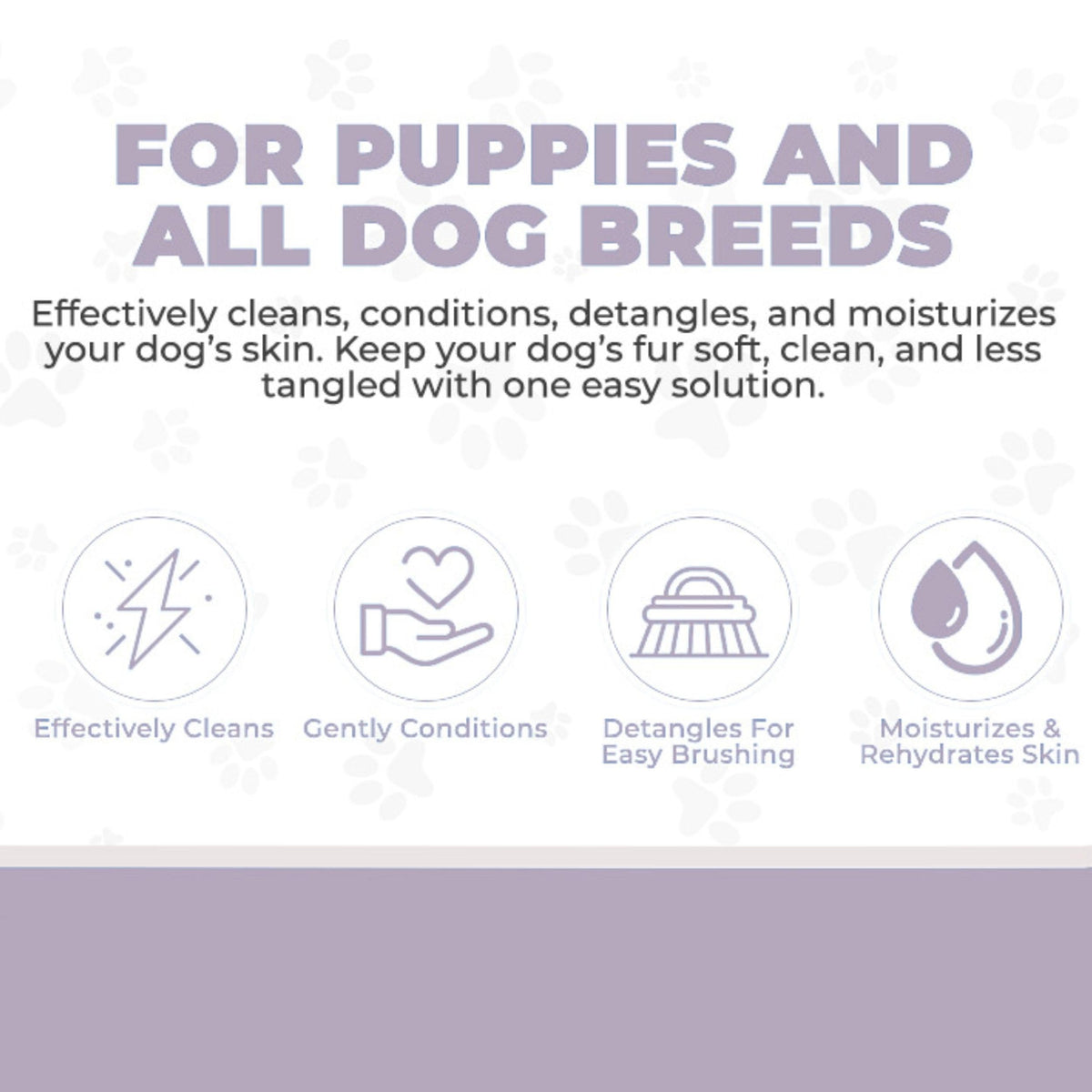 4-in-1 Dog Shampoo, Conditioner & Detangler, Lavender, 16 oz O687