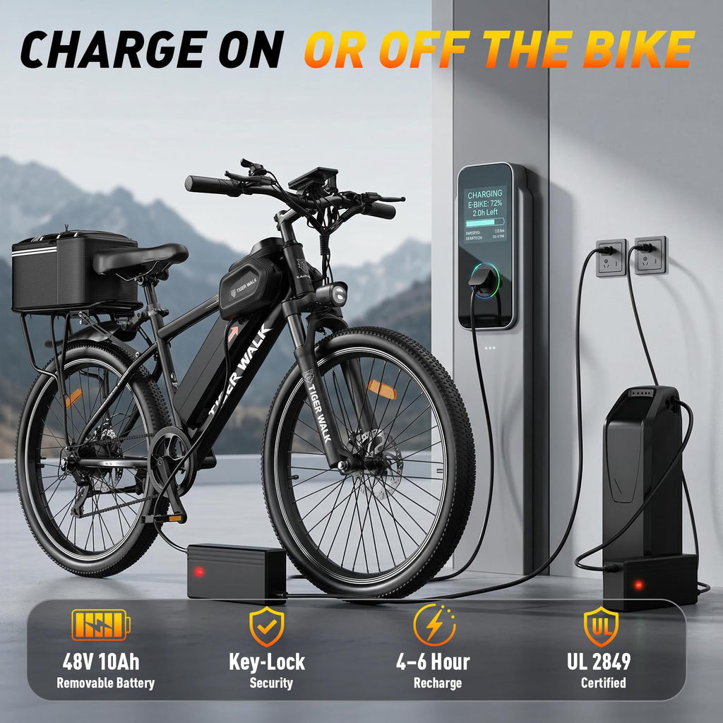 26" Electric Mountain Bike 48V 10Ah 7-Speed O5274