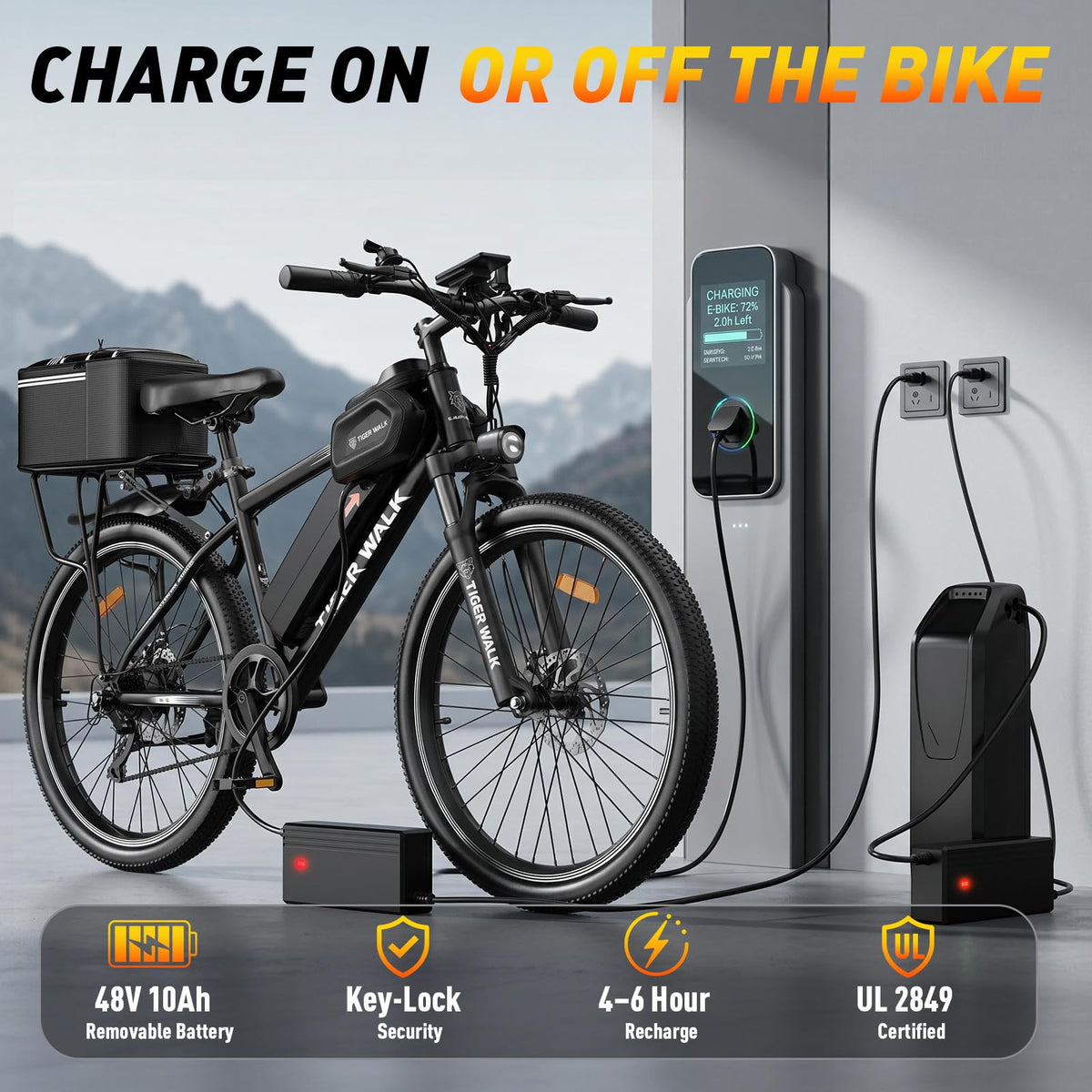 26" Electric Mountain Bike 48V 10Ah 7-Speed O5274