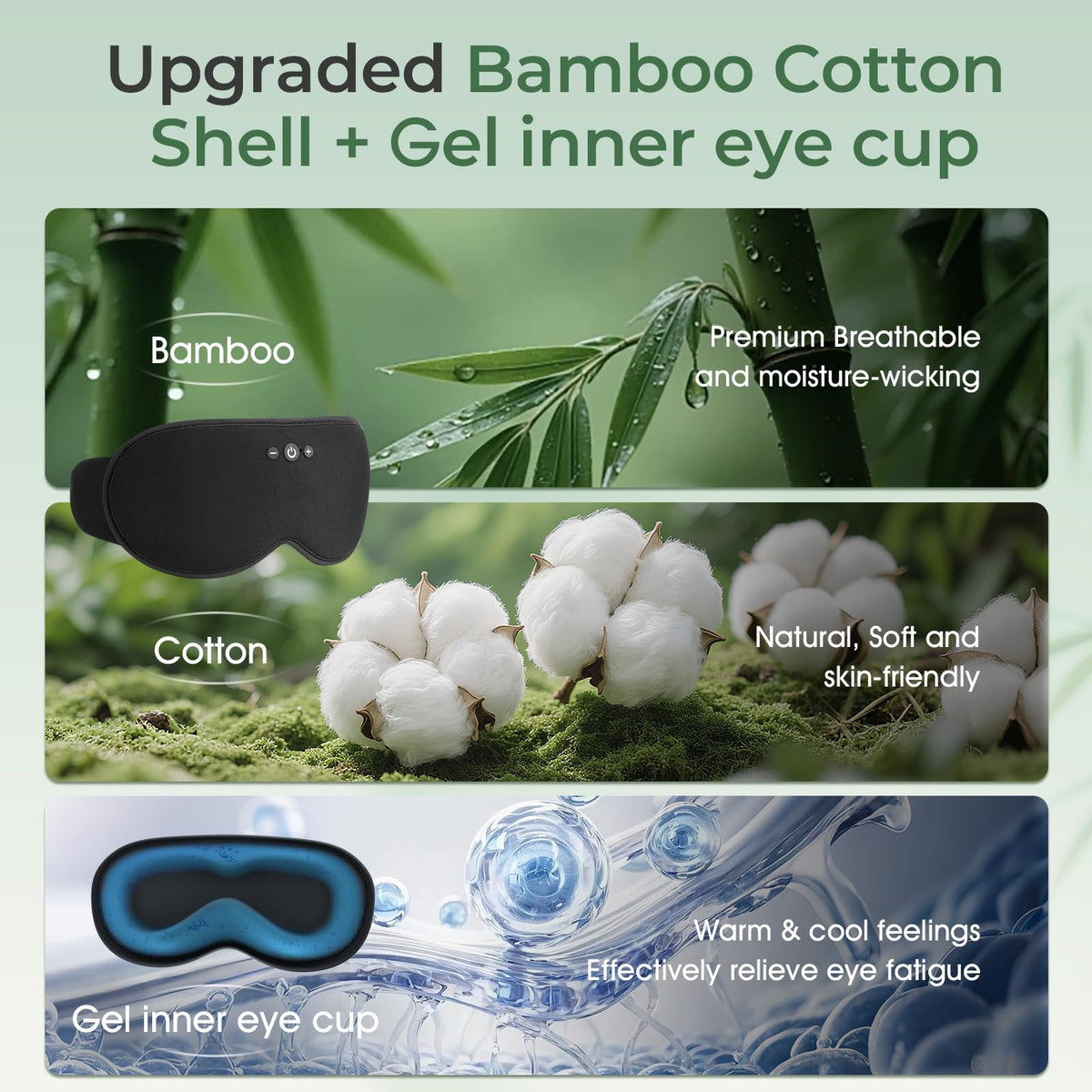 Bluetooth Sleep Mask with Hot & Cold Gel Insert T451872