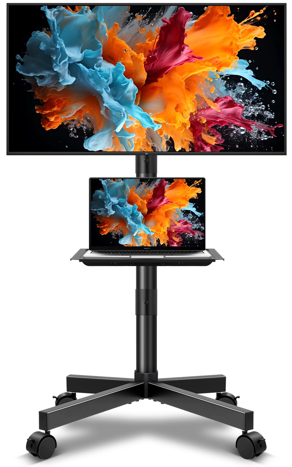 Mobile TV Cart Rolling TV Stand for 23-65 Inch Flat Panel Curved Screen TVs J5061
