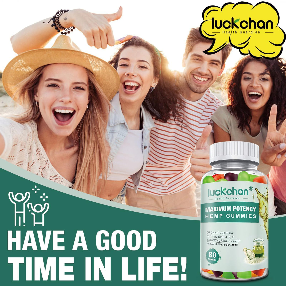 High Potency Organic Hemp Gummies 2 Packs E491