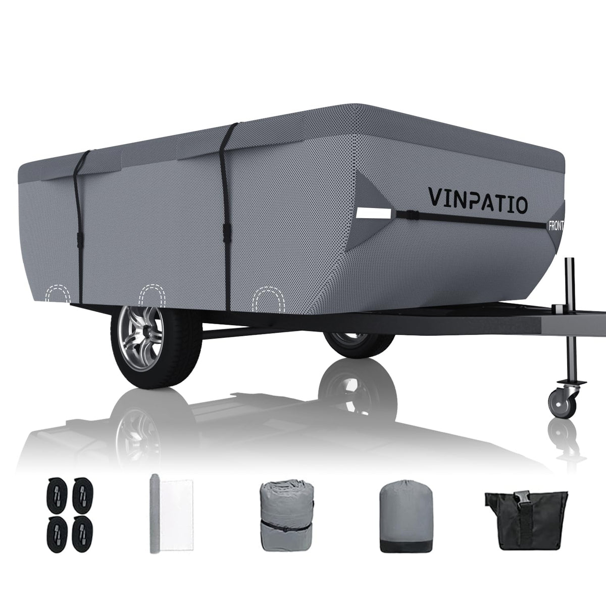 Waterproof Anti-UV Pop Up Camper Cover Fits 14'-16' Trailers H450063