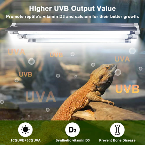 16 Watts 12 Inches T5 10.0 UVB Reptile Light Fixture C44414