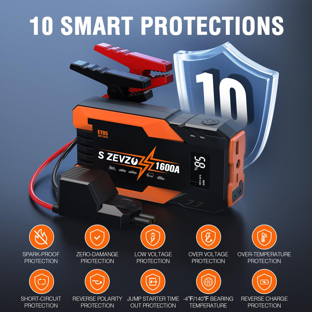 1600A Peak Portable Jump Starter S535