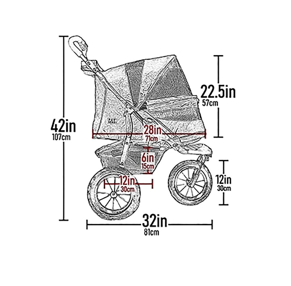 Spotted Pet Stroller L4969