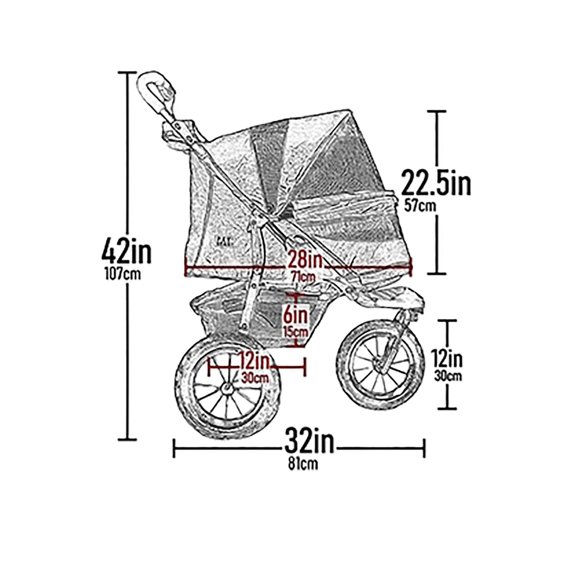 Spotted Pet Stroller L4969