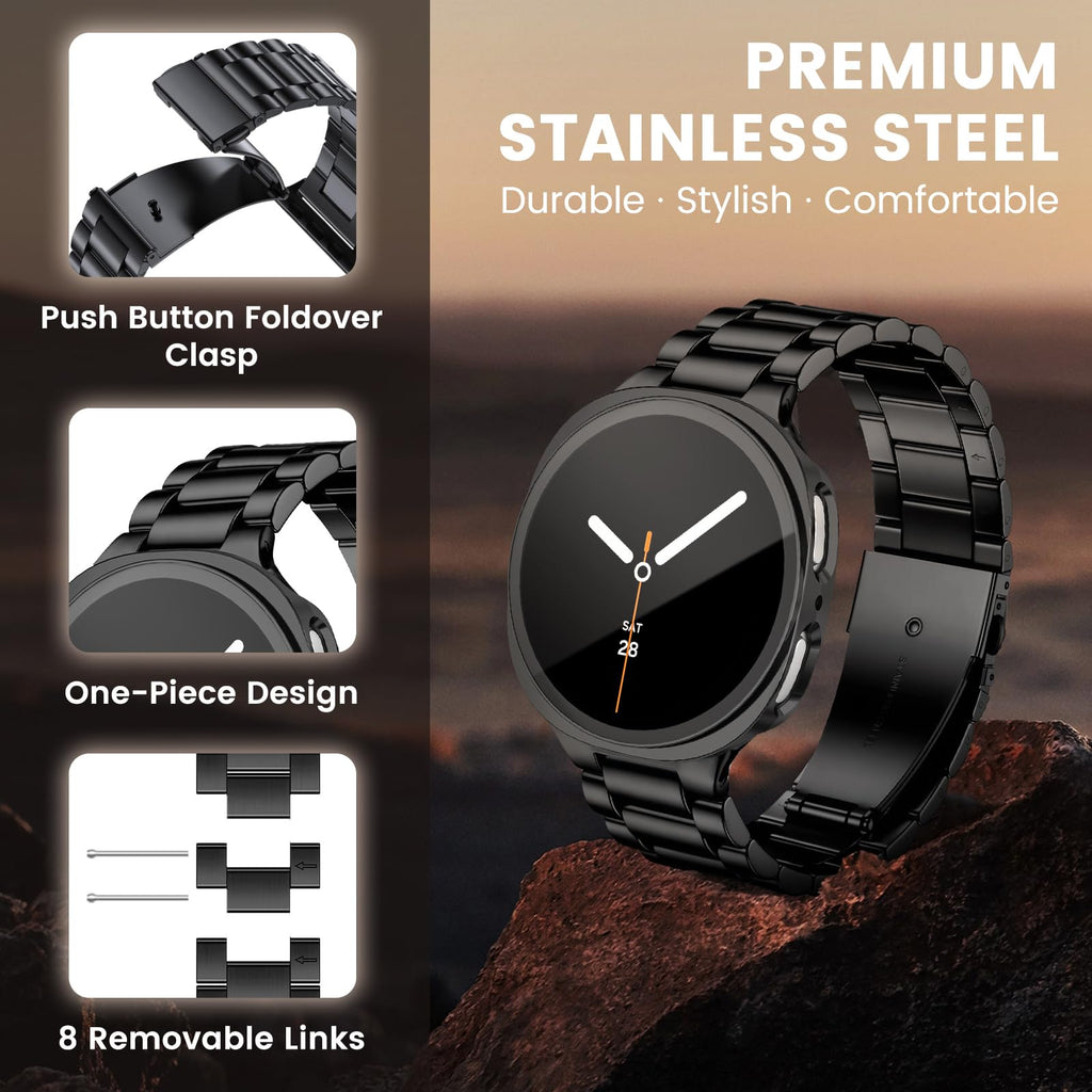 Stainless Steel Band and Case for Samsung Galaxy Watch 8 9 44mm 40mm I672