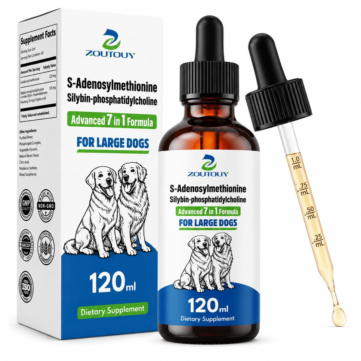 Dog Liver Supplement with Silybin, Milk Thistle, 120ml R183637