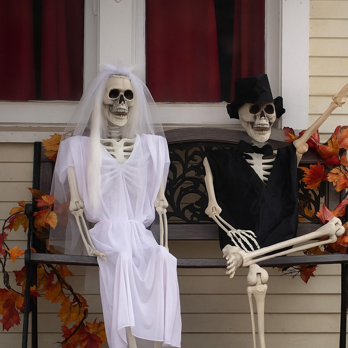 2 Set 5.4 Ft Posable Skeleton Decor L265312