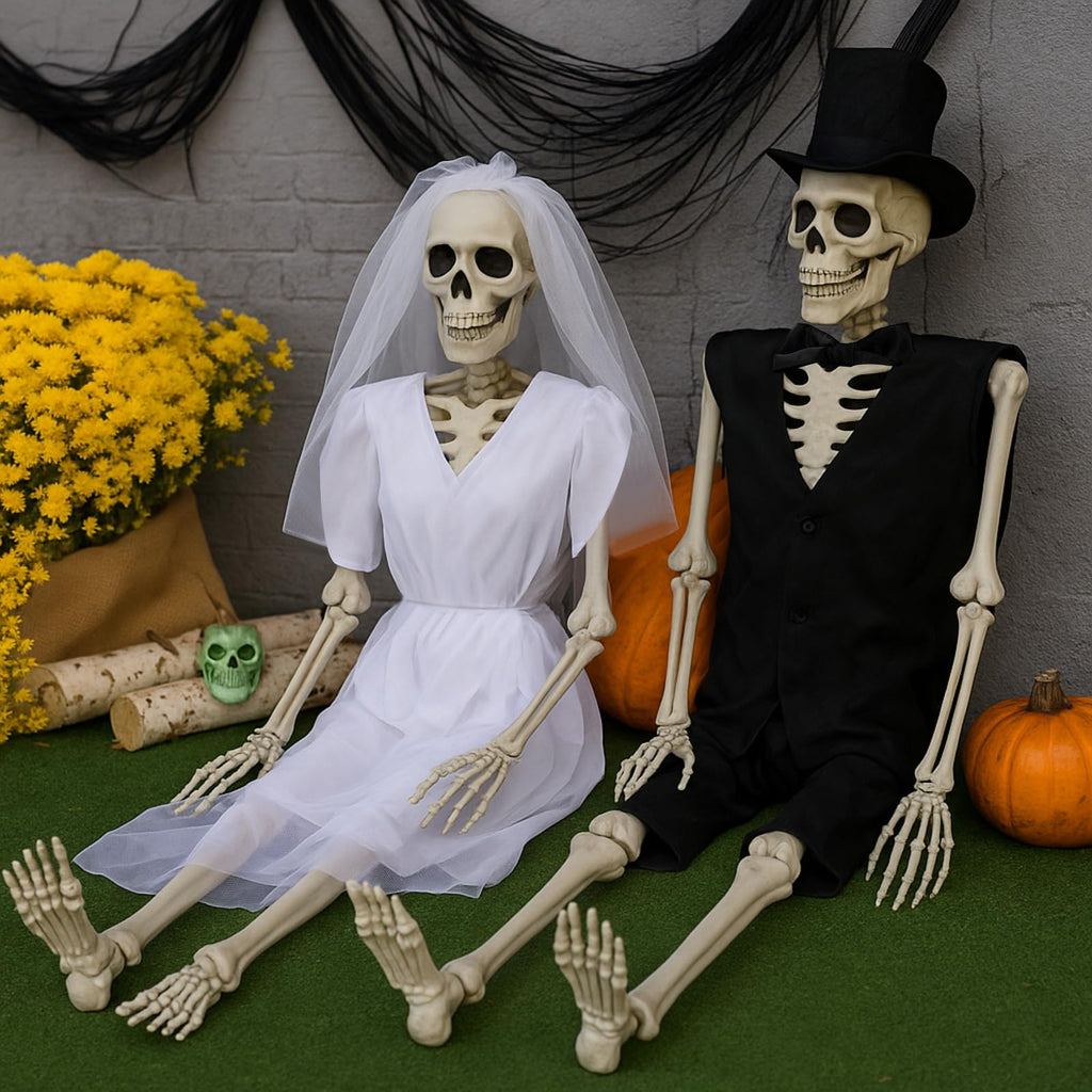 2 Set 5.4 Ft Posable Skeleton Decor L265312