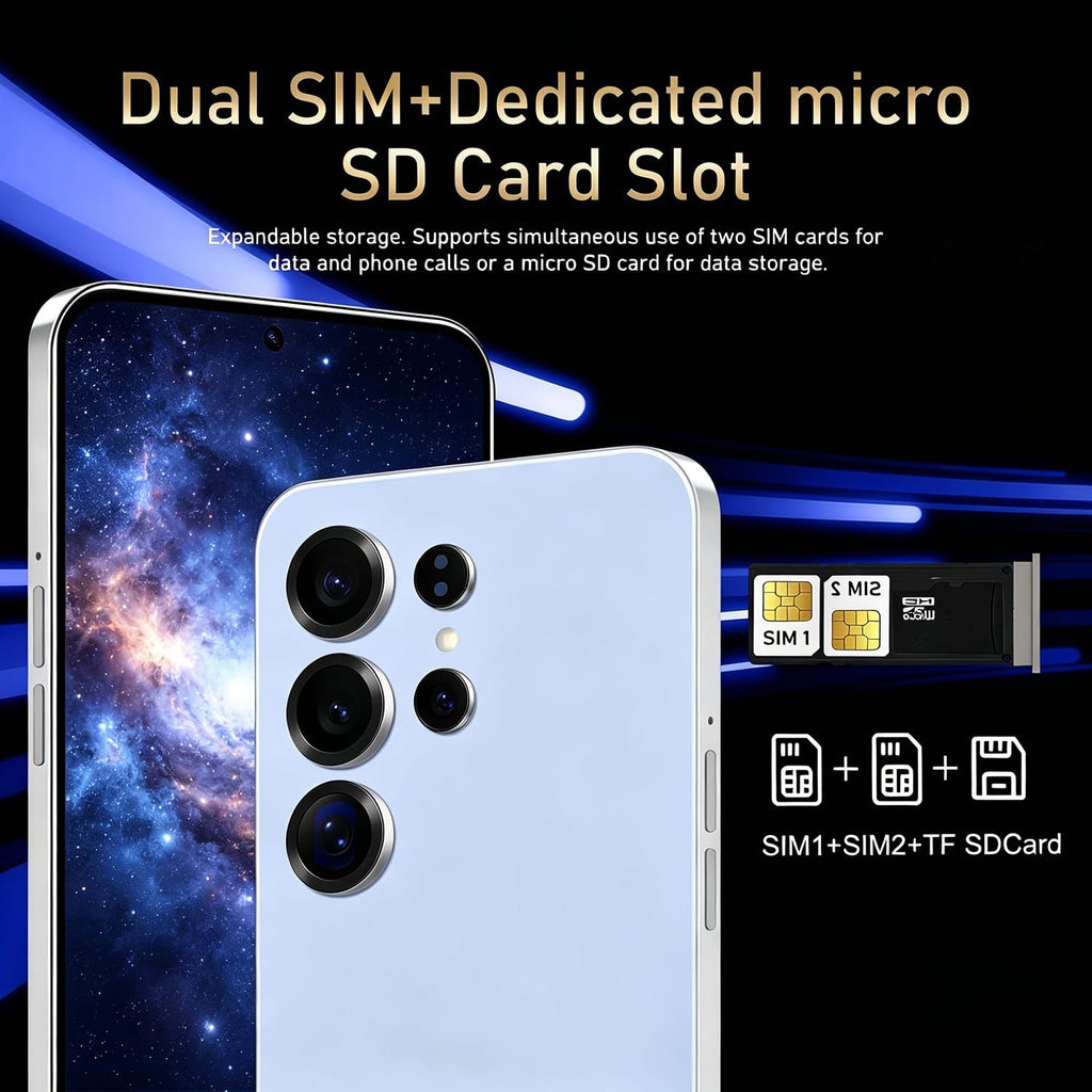 4G Unlocked Android Smartphone 6.6'' HD+ Display 4GB RAM 32GB ROM Black N9982