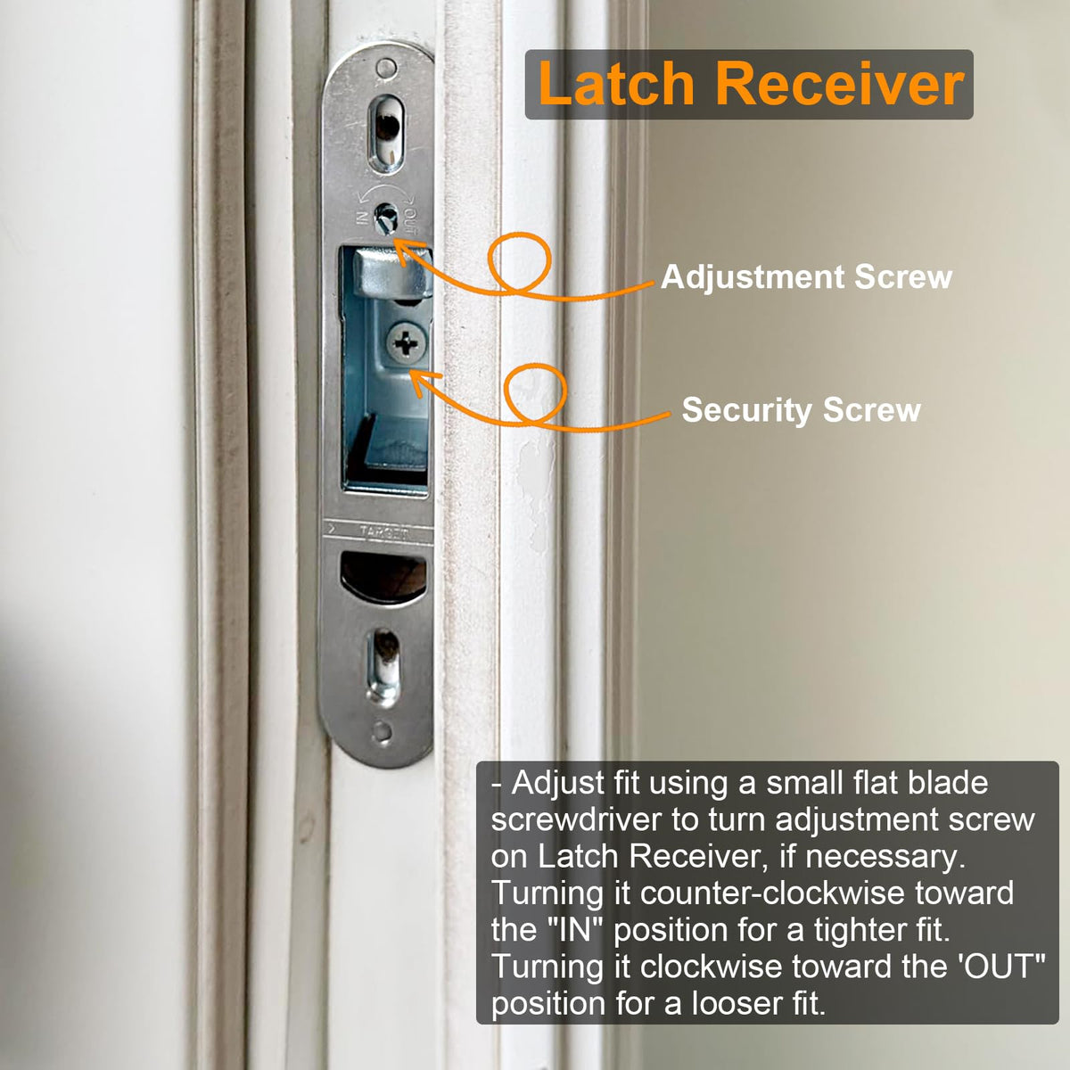 Sliding Patio Door Lock and Receiver Kit E618