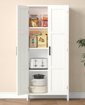 51.2"H Tall White 2 Doors Bathroom Cabinet H430