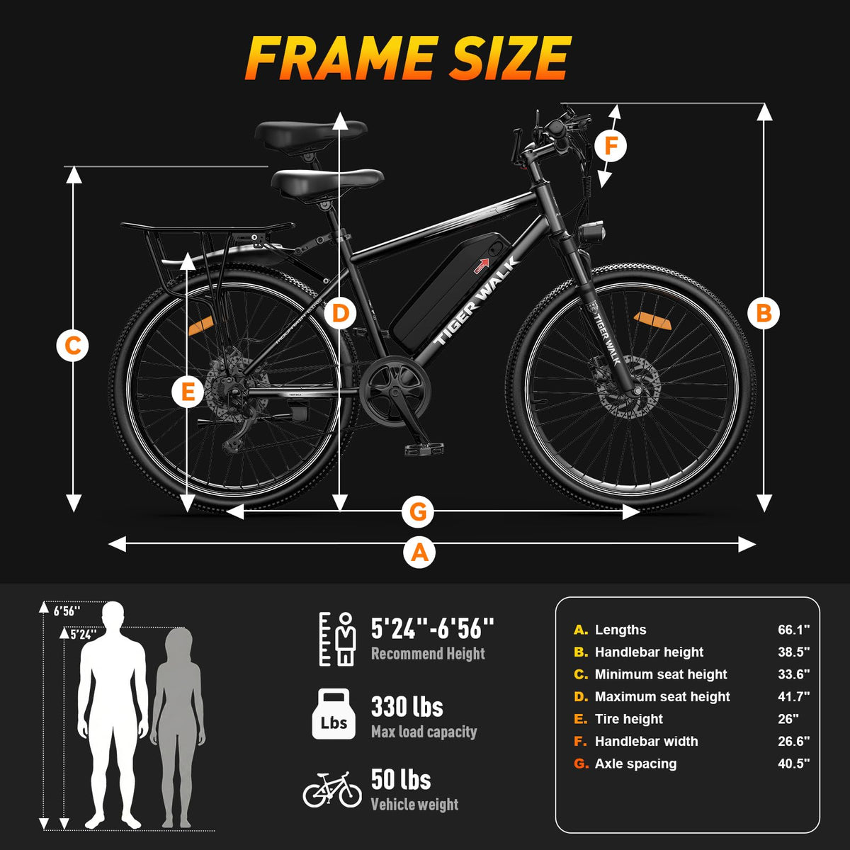 26" Electric Mountain Bike 48V 10Ah 7-Speed O5274