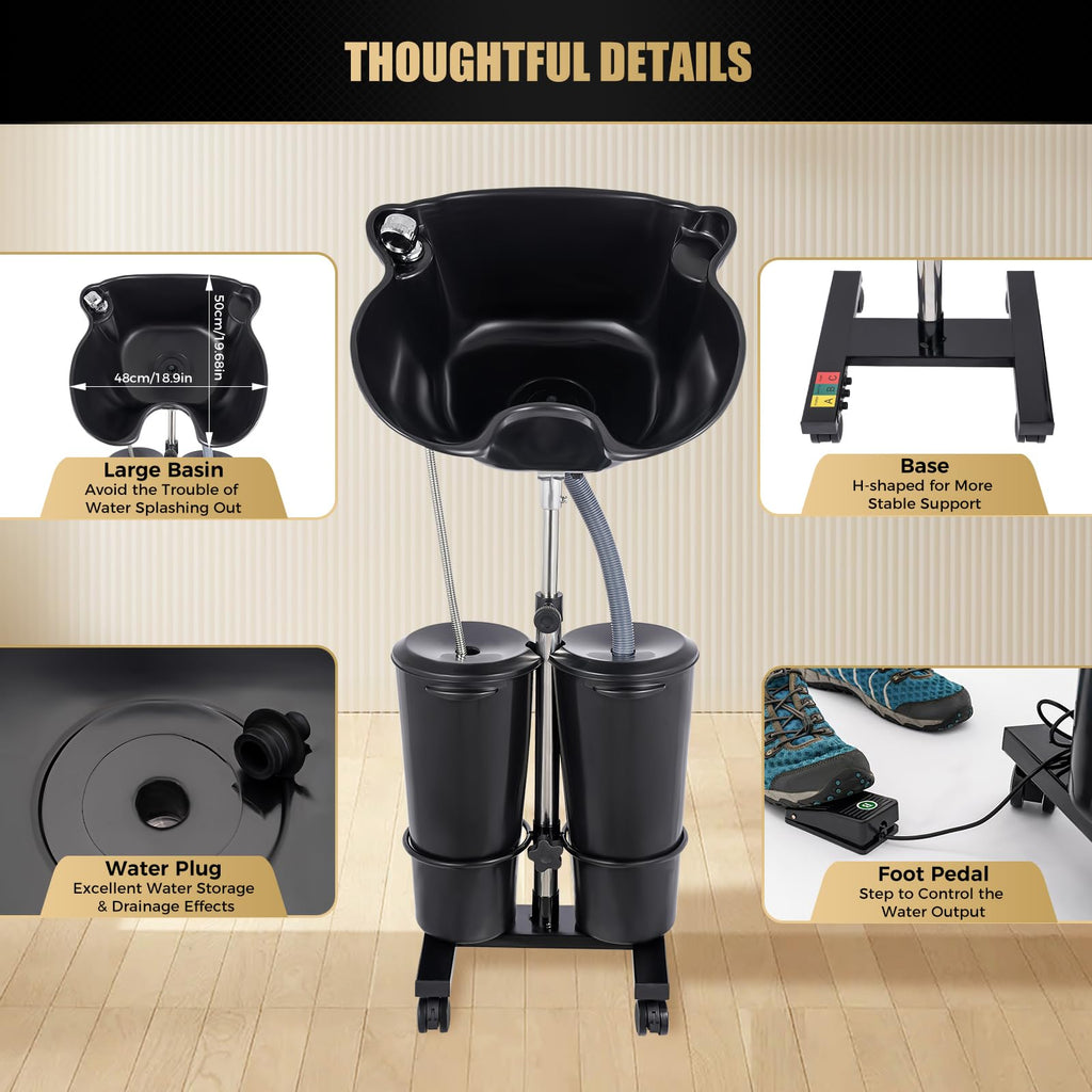 Portable Shampoo Bowl with Electric Pump L100713