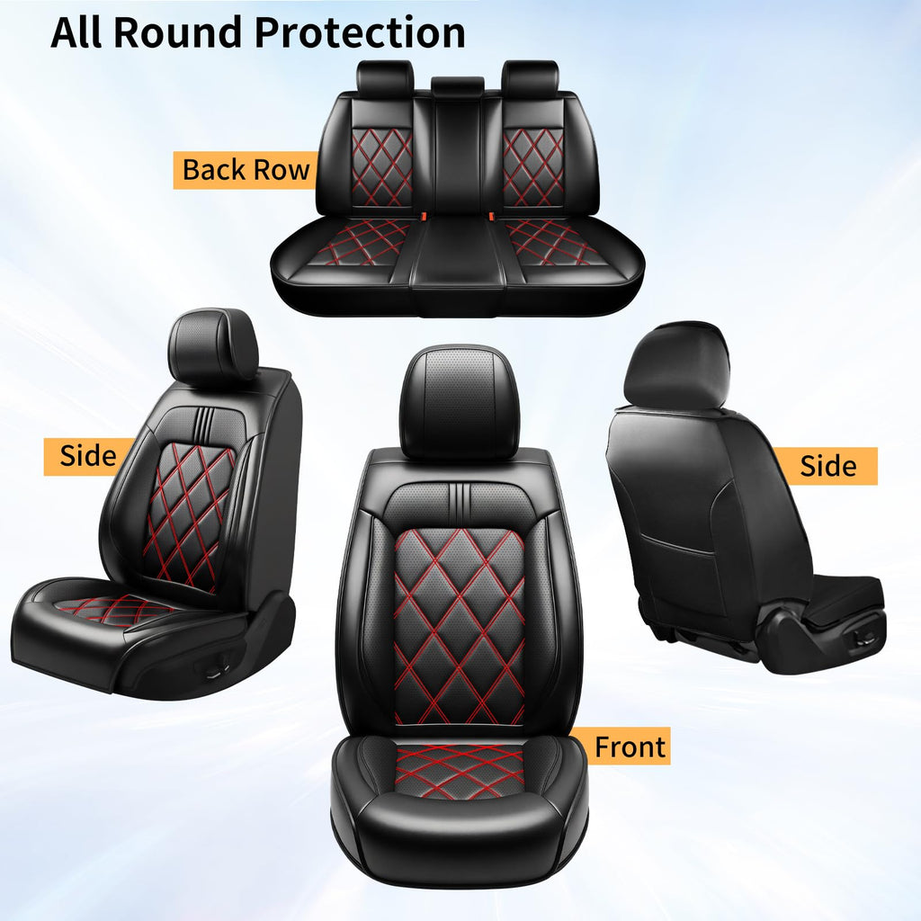 Car Seat Covers Red Black N4929