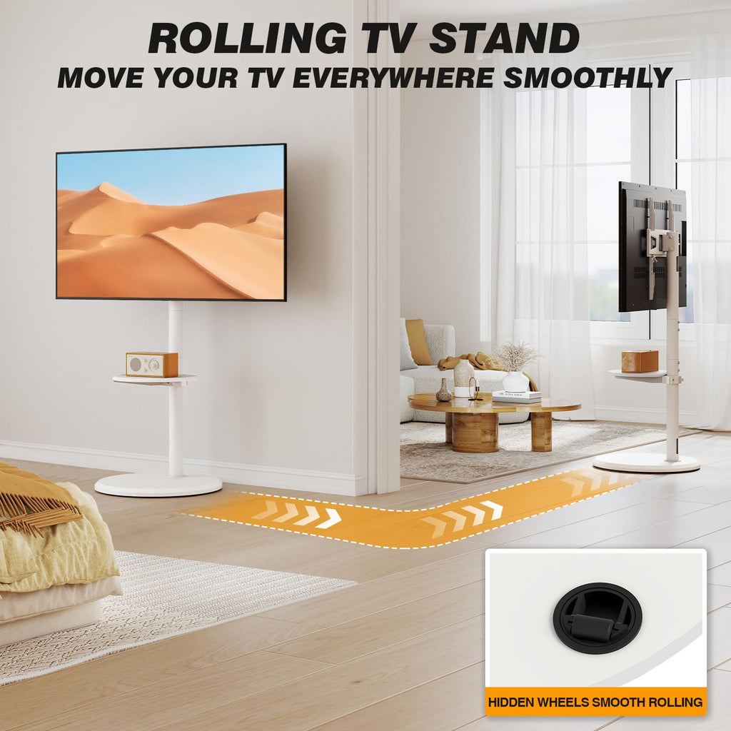 Rolling Mobile TV Stand for 32-65 Inch Flat Screen TVs C22386