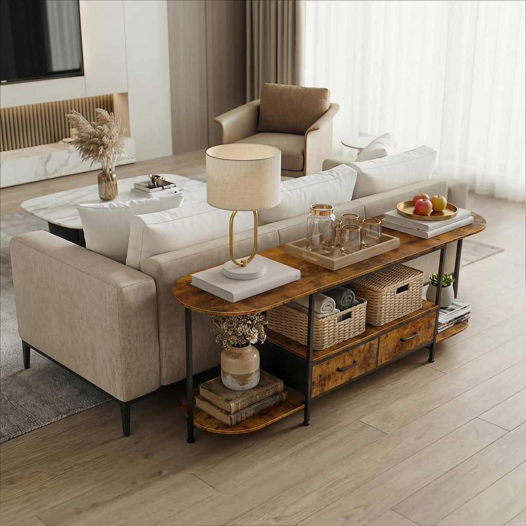 63" TV Stand with 2 Fabric Drawers L86863