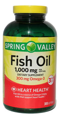 Fish Oil 1,000 mg Omega-3 300 mg 300 Softgels J88017