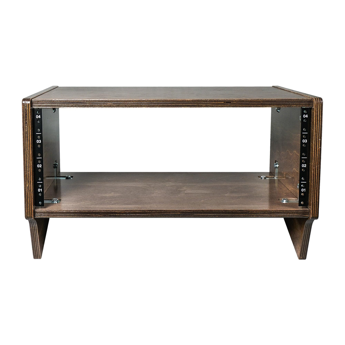 4U Angled Desktop Studio Rack with Baltic Birch Plywood R8008