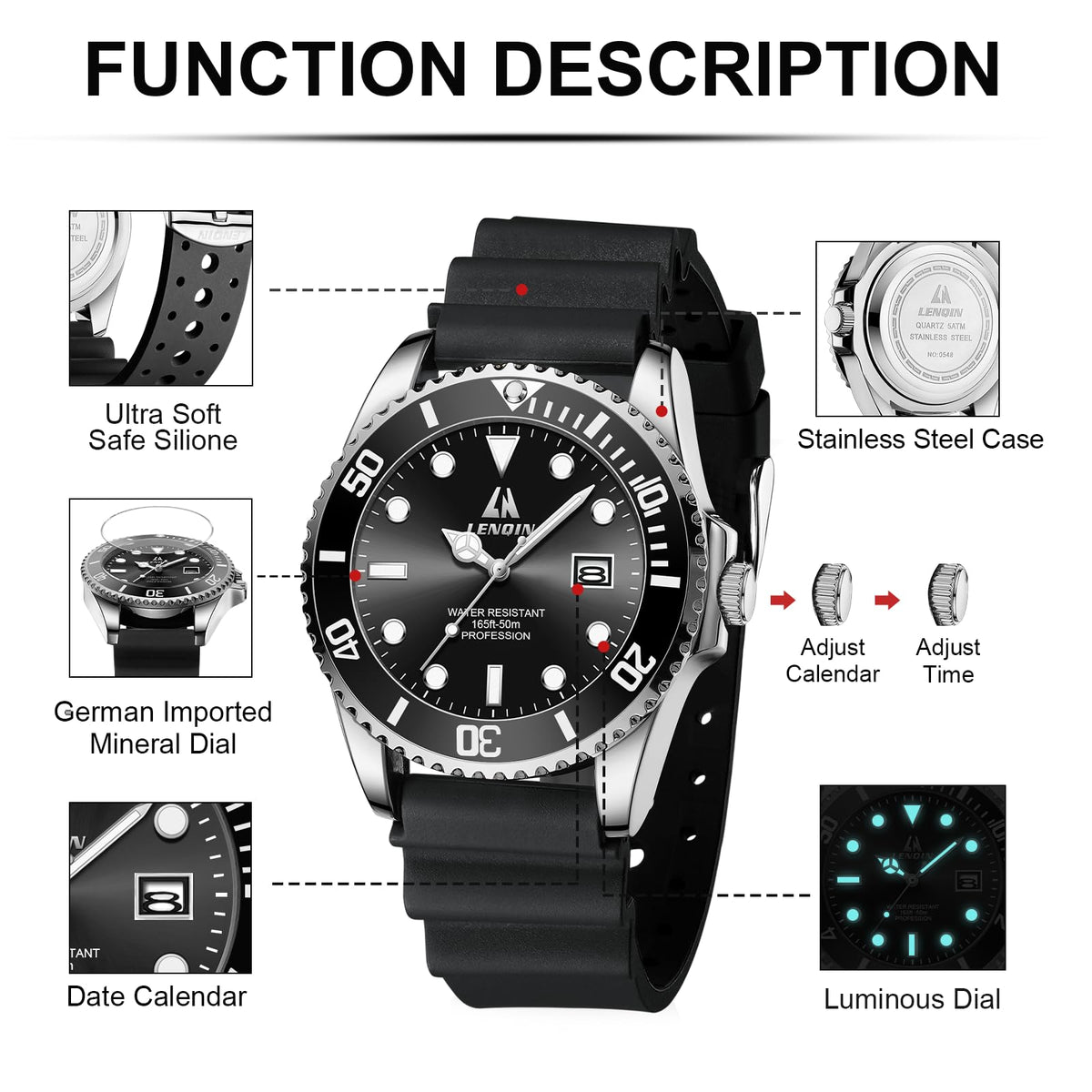 Waterproof Stainless Steel Mens Watch K480182