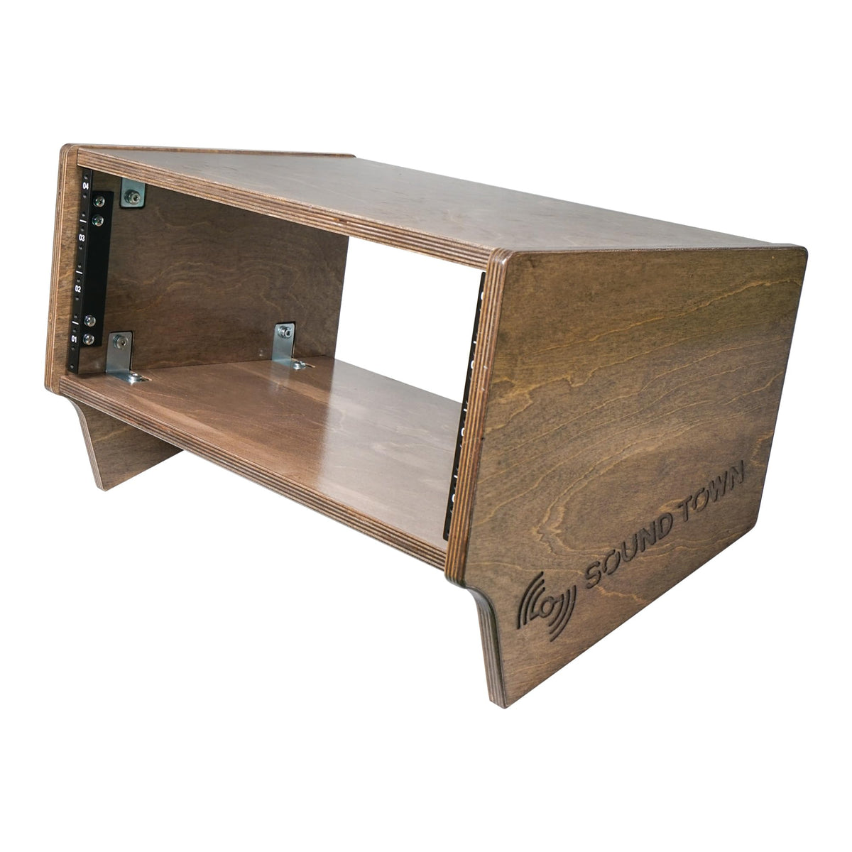 4U Angled Desktop Studio Rack with Baltic Birch Plywood R8008