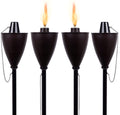 Outdoor Torches, Citronella Oil Compatible, Conical Bronze, 4 Pack Z598558