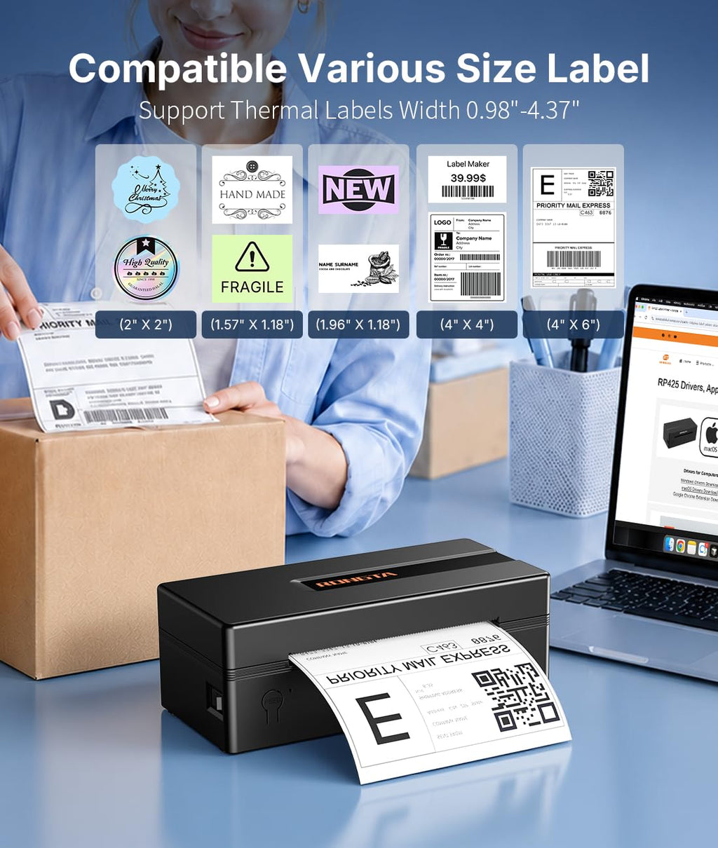 Bluetooth Thermal Shipping Label Printer O47395