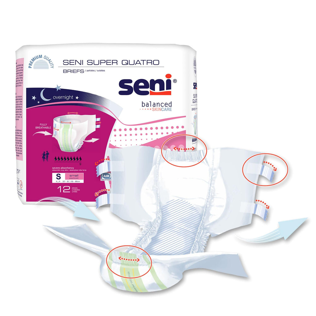 Unisex Adult Incontinence Briefs 22-31 in 12 ct O1051