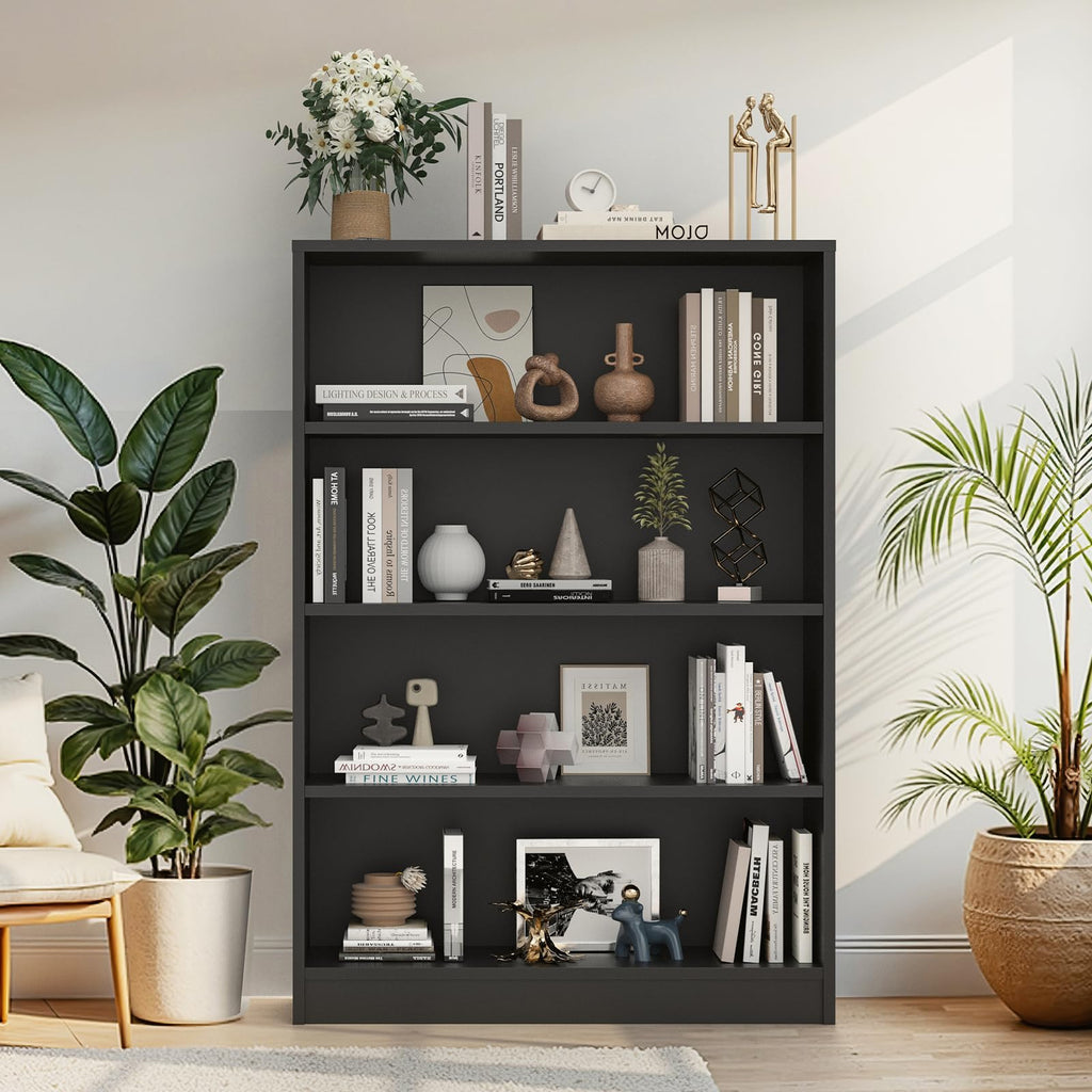 48 Inch 4-Shelf Wood Bookcase C9219