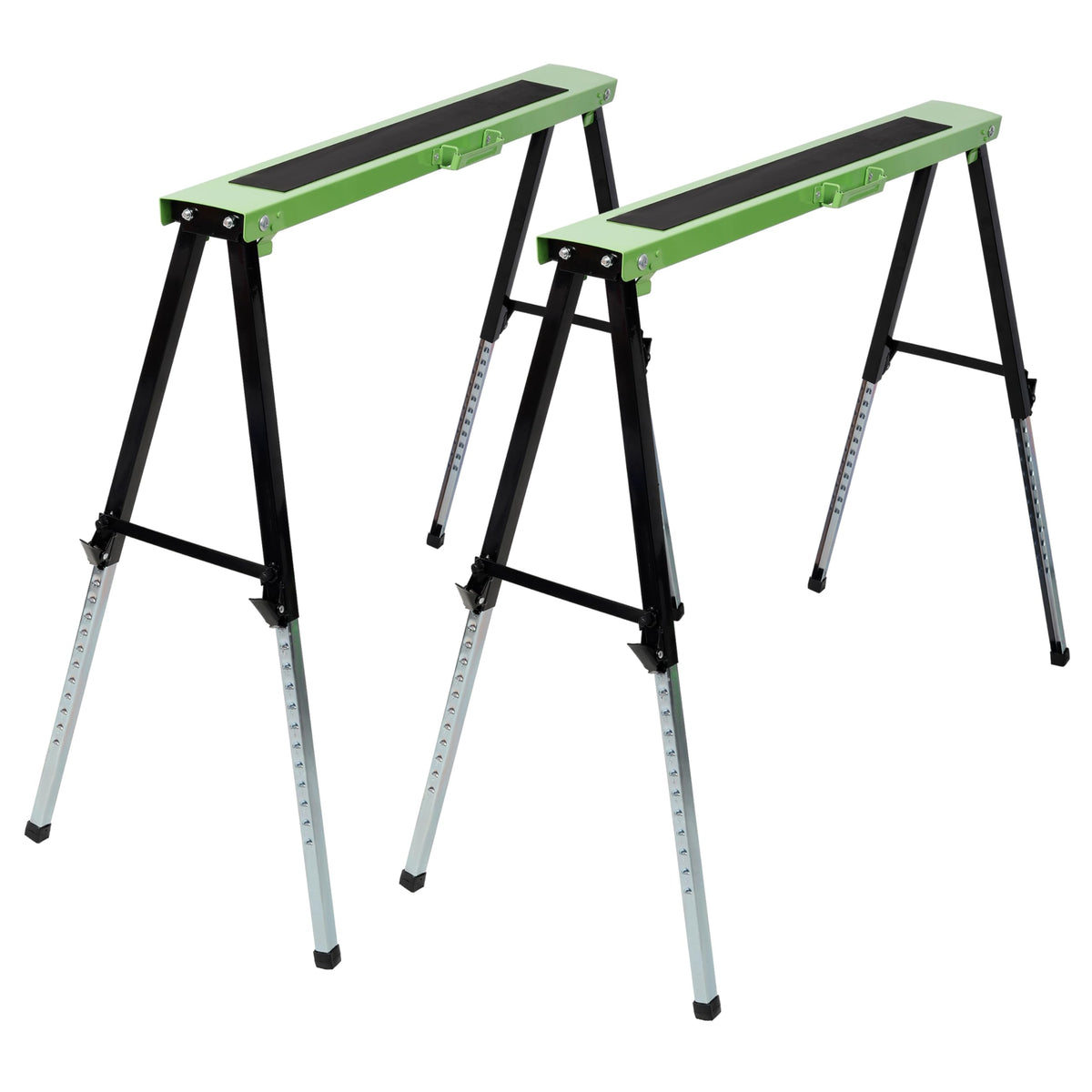 2-Pack Heavy-Duty Folding Sawhorses, 12-Position Adjustable, 660lbs Capacity T536817