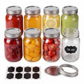 16 oz 8 Pack Clear Glass Jars G163