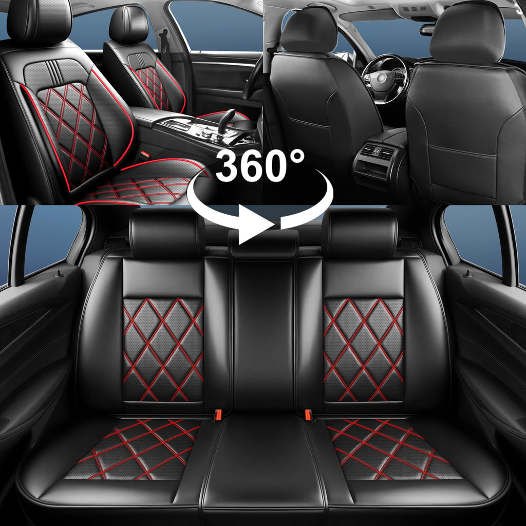 Car Seat Covers Red Black N4929