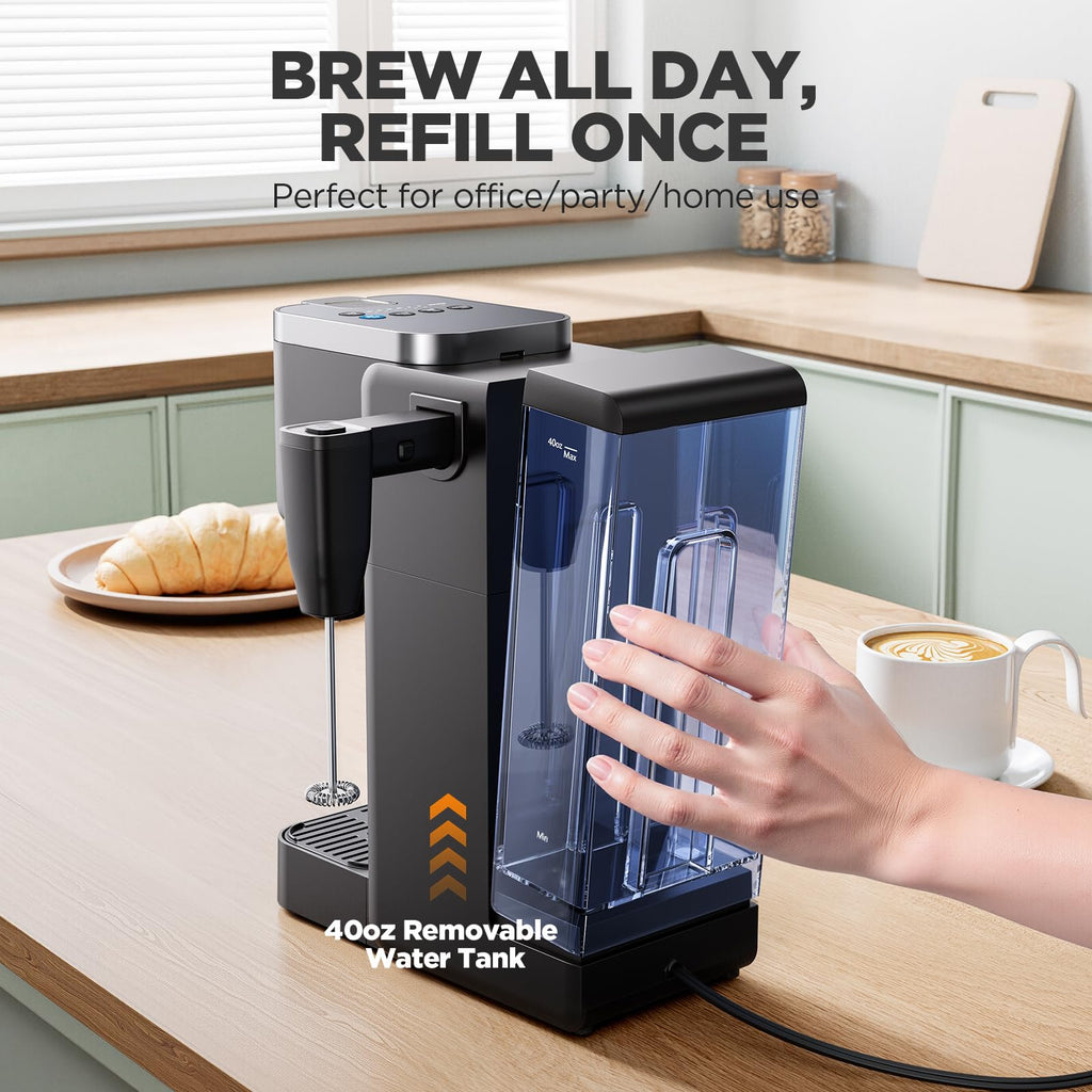 Single Serve Coffee Maker with Milk Frother R617