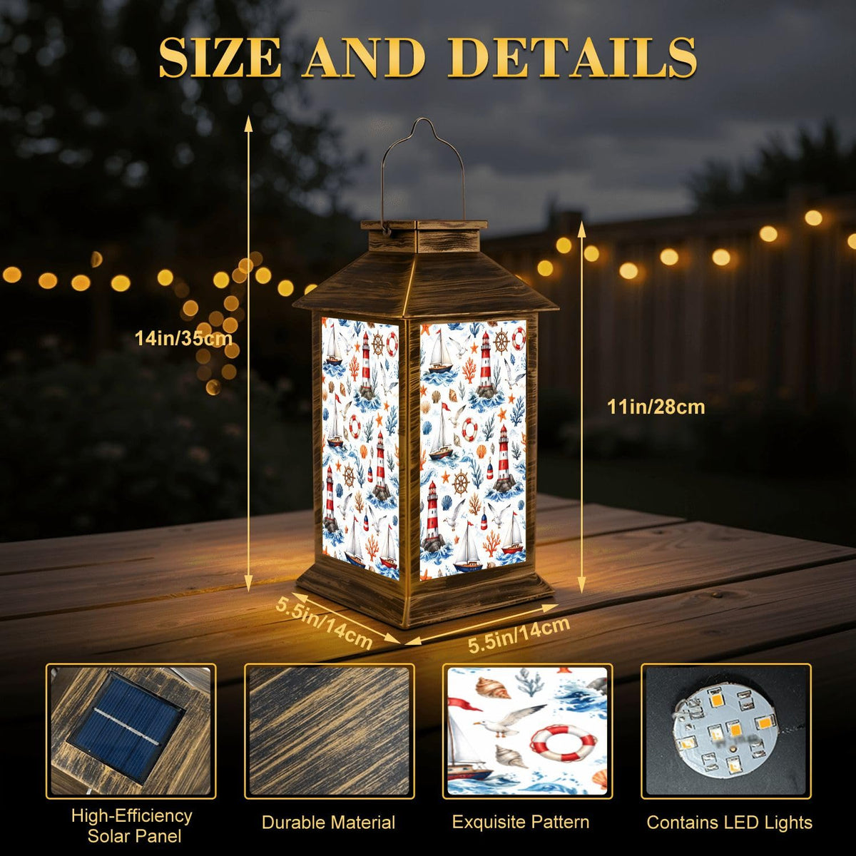Waterproof LED Solar Lantern K136219