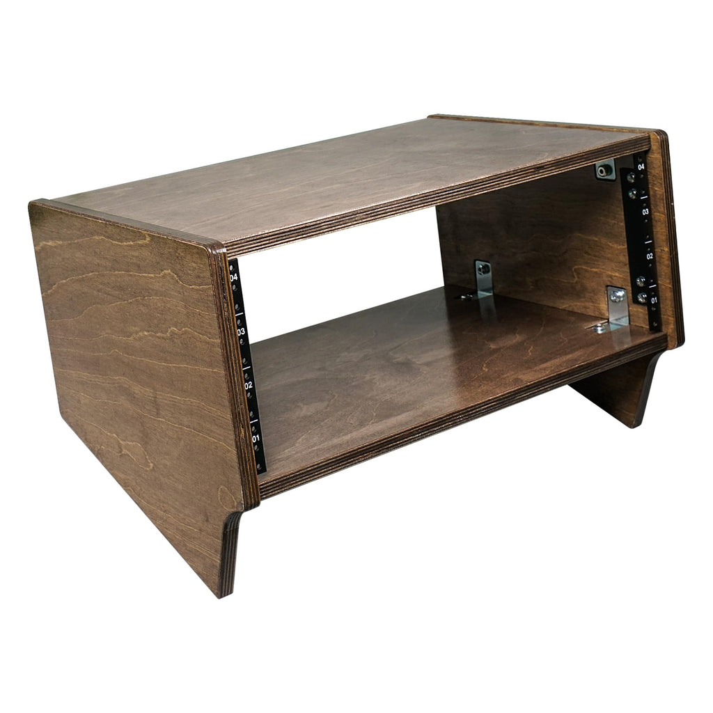 4U Angled Desktop Studio Rack with Baltic Birch Plywood R8008