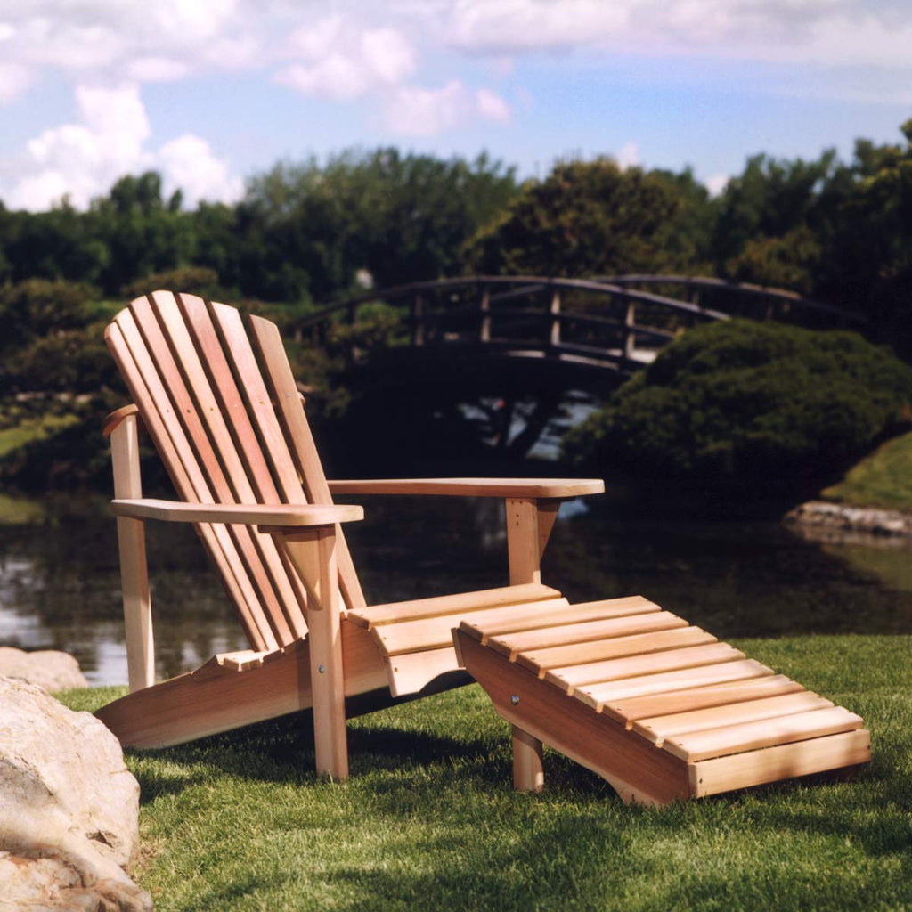 Adirondack Cedar Patio Chair & Ottoman U50197