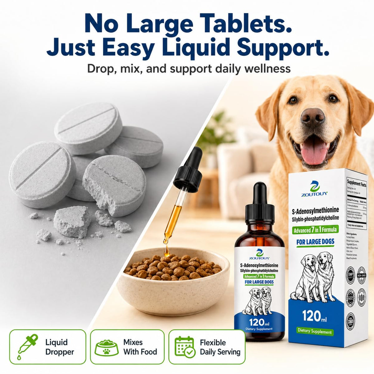 Dog Liver Supplement with Silybin, Milk Thistle, 120ml R183637
