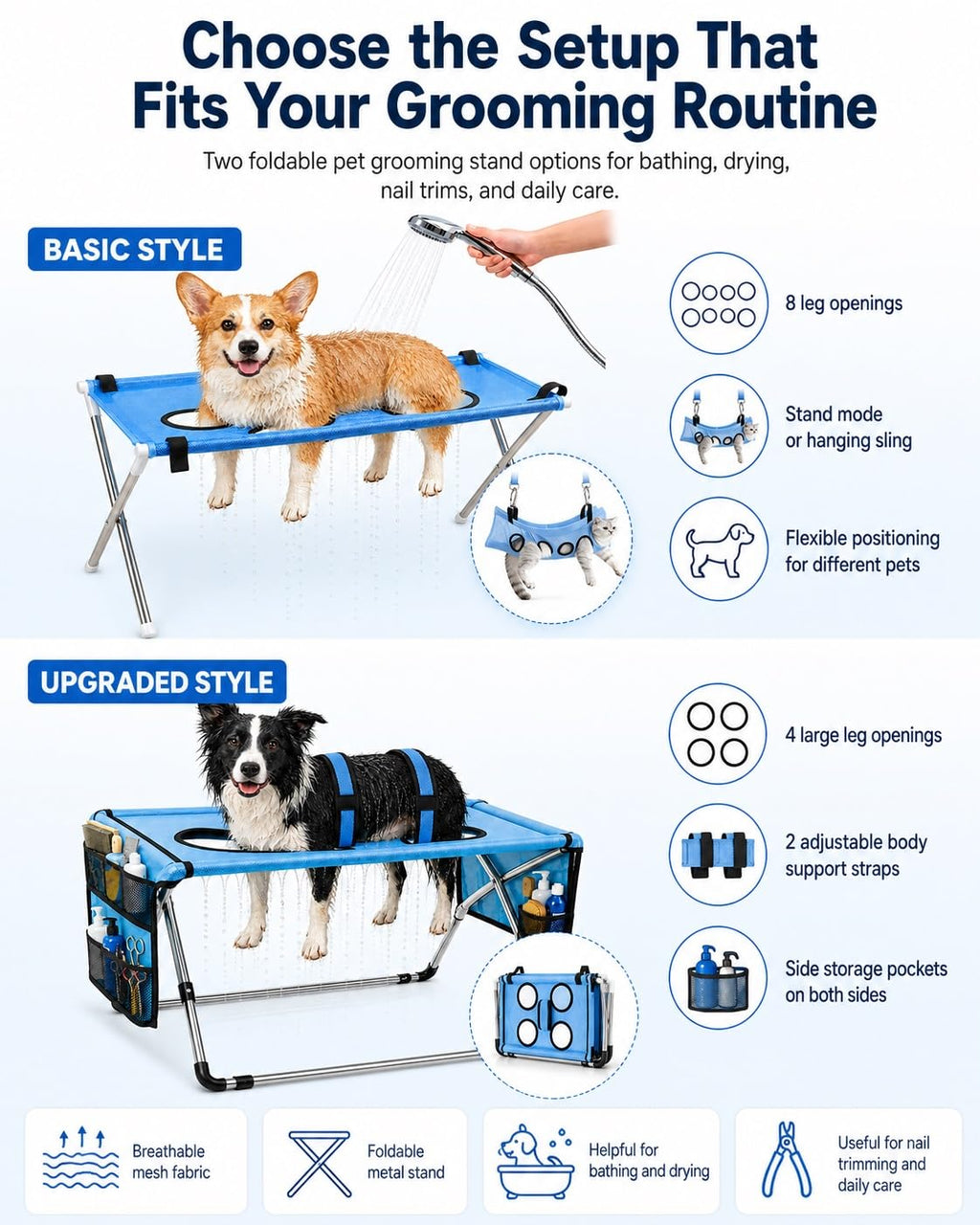 Dog Grooming Hammock Stand W475