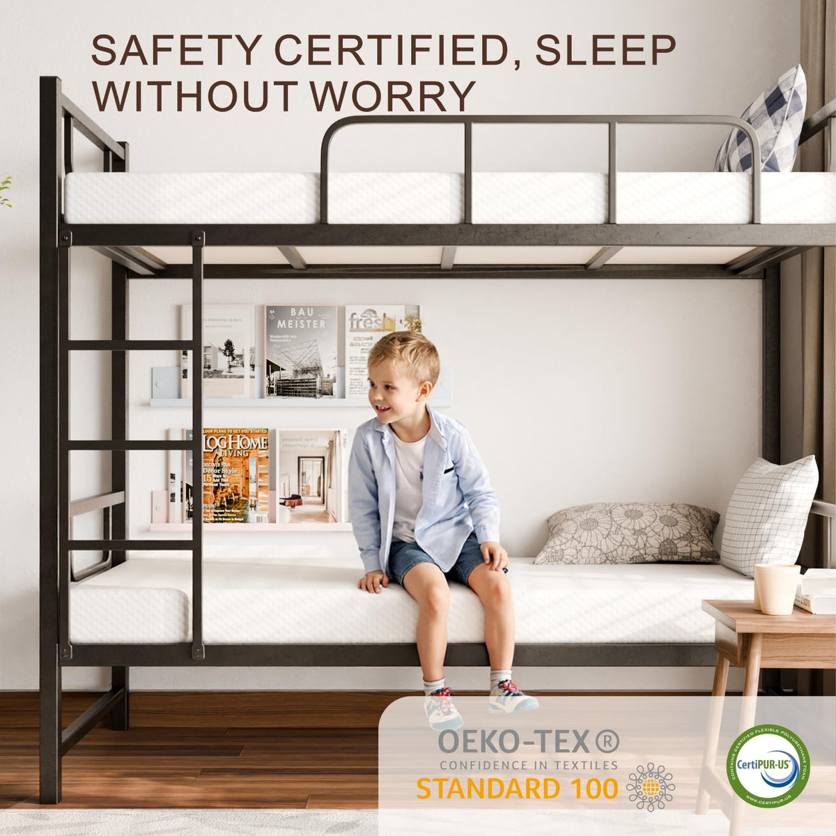 5 Inch Medium Firm Cooling Gel Memory Foam Twin Mattress F714590