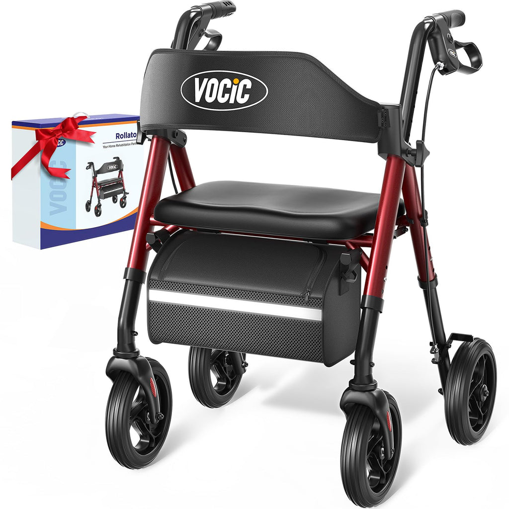 Rollator Walker with Seat, 8" All Terrain M2529