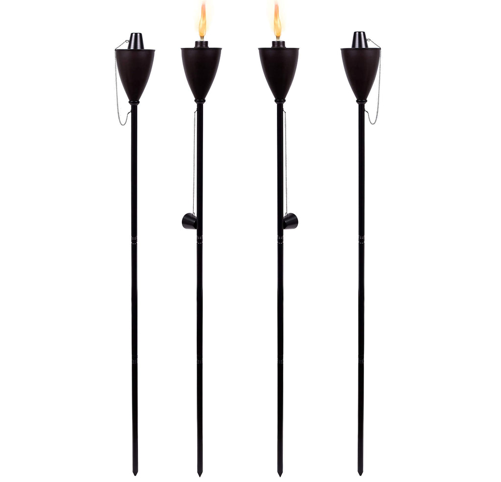 Outdoor Torches, Citronella Oil Compatible, Conical Bronze, 4 Pack Z598558