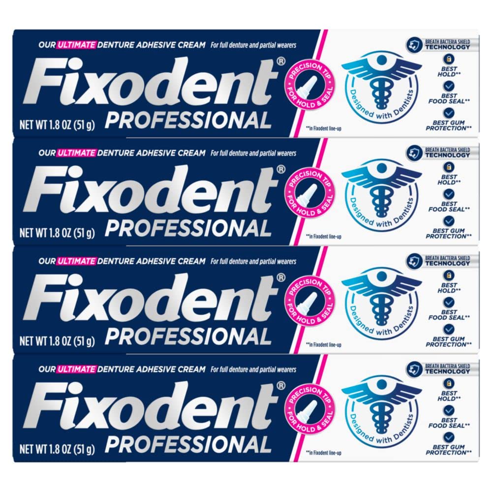 Denture Adhesive Cream 1.8 oz 4 Pack I372