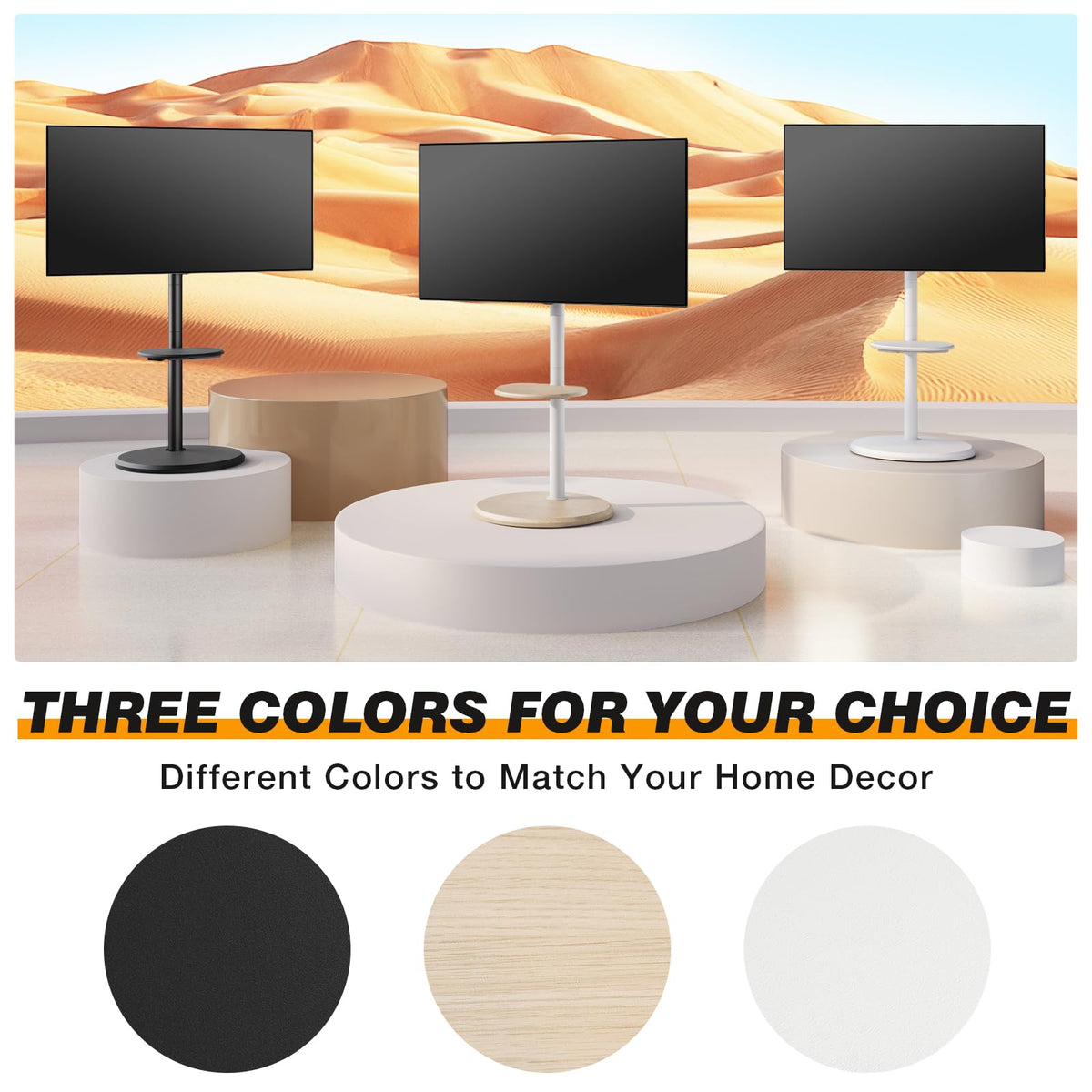 Rolling Mobile TV Stand for 32-65 Inch Flat Screen TVs C22386