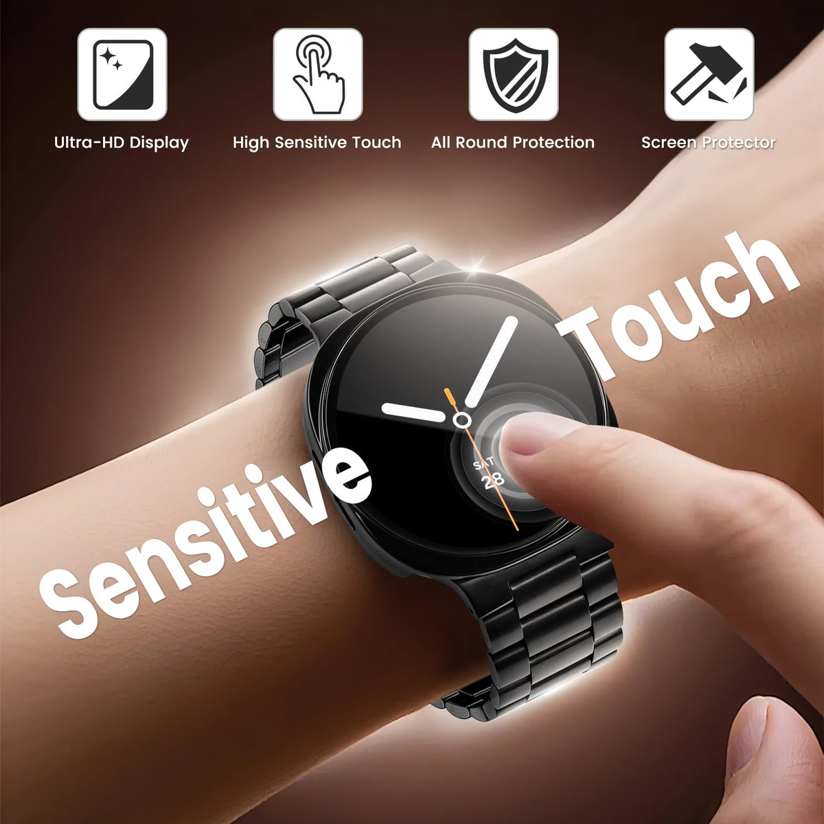 Stainless Steel Band and Case for Samsung Galaxy Watch 8 9 44mm 40mm I672