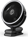 10000mAh Rechargeable 8 Inch Clip on Fan Black F524757