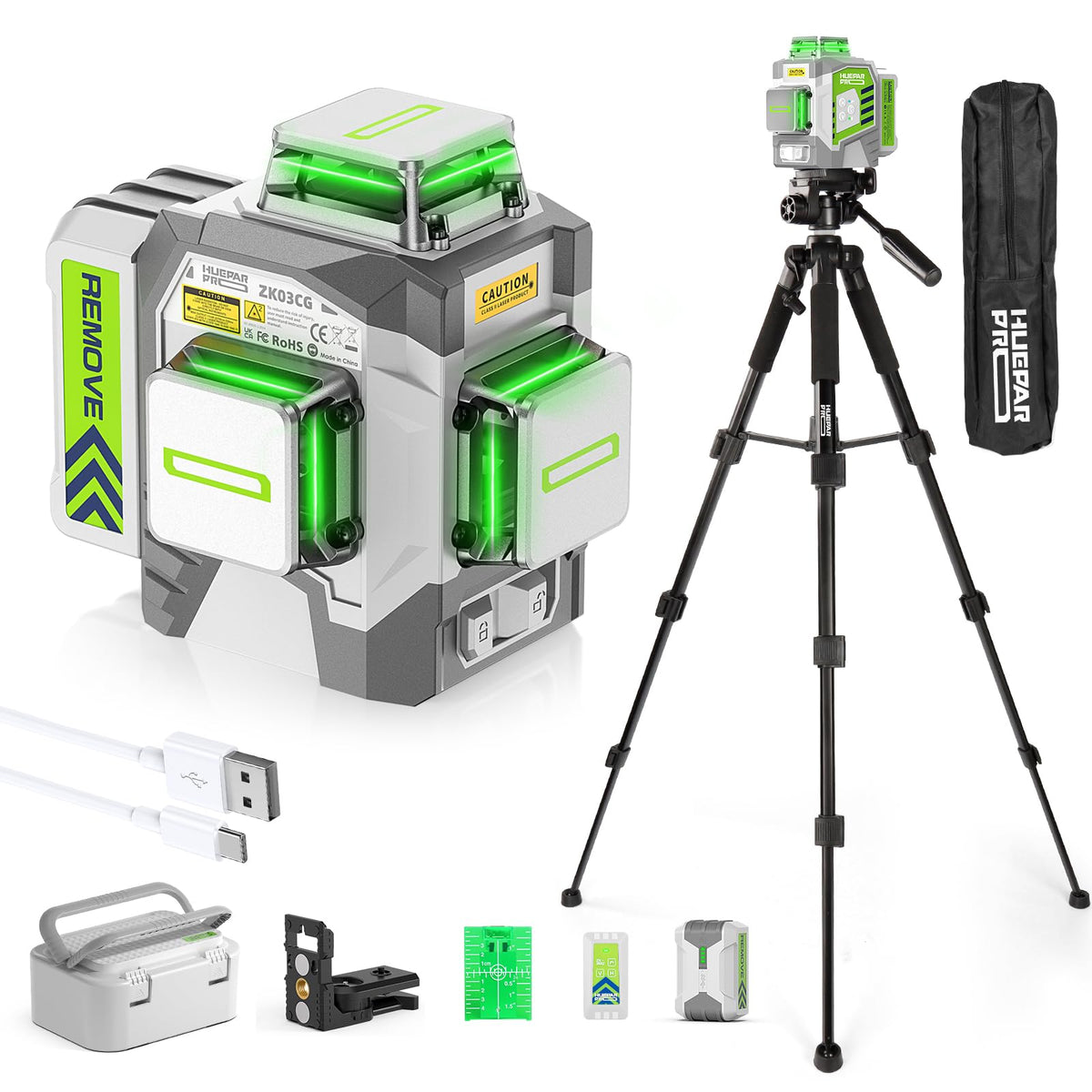 360 Self Leveling Green Laser Level with Tripod I770389
